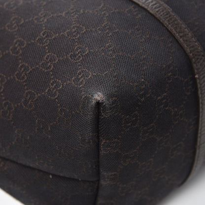 Gucci Denim Dollar Calfskin GG Monogram Large Joy Tote Brown 12 of 14