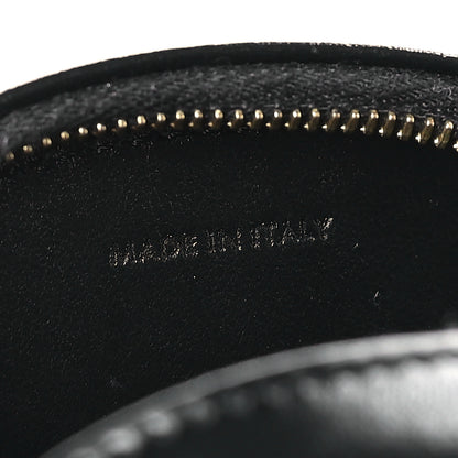 Celine Smooth Calfskin Cuir Small Triomphe Oval Crossbody Purse Black 6 of 8