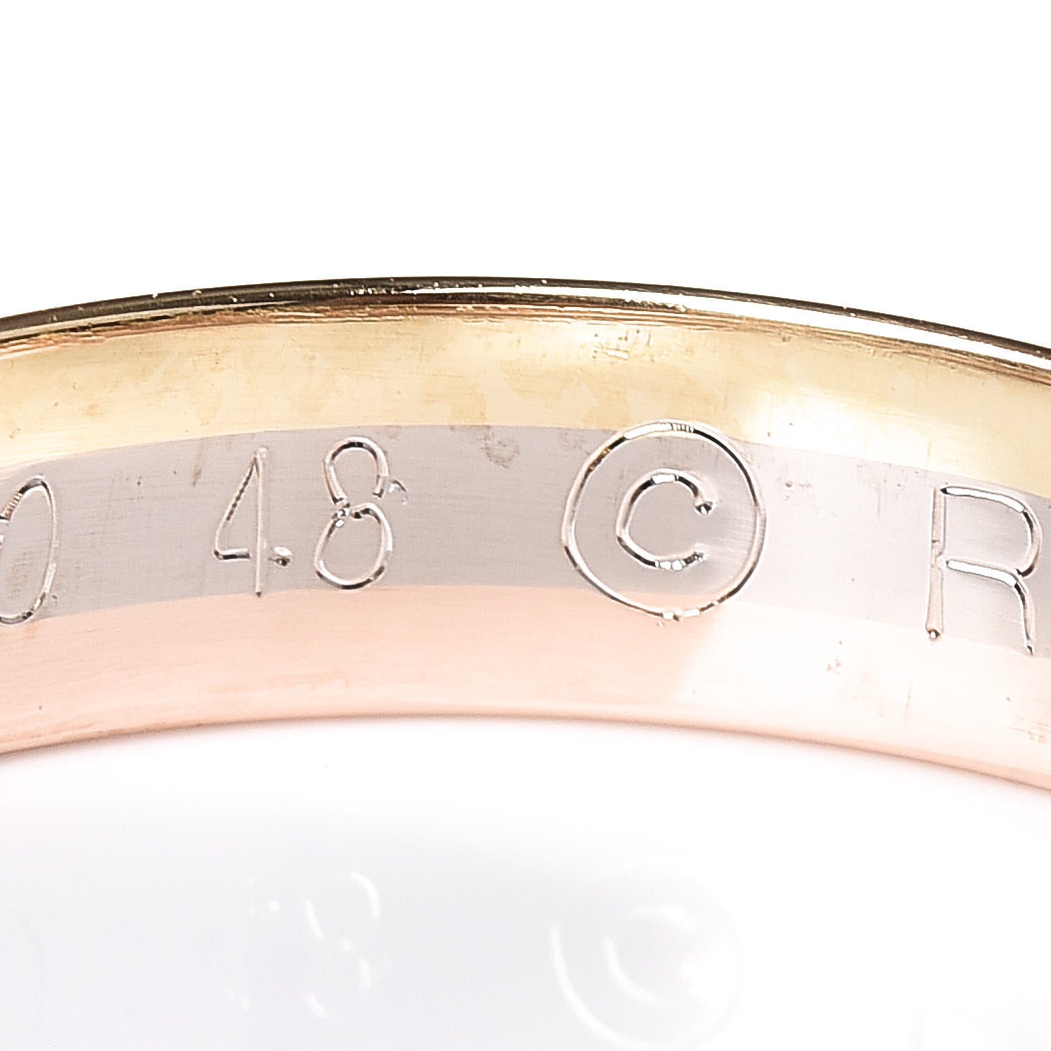 Cartier 18K Pink White Yellow Gold 3.5mm Vendome Louis Cartier Wedding Band Ring 48 4.5 5 of 7