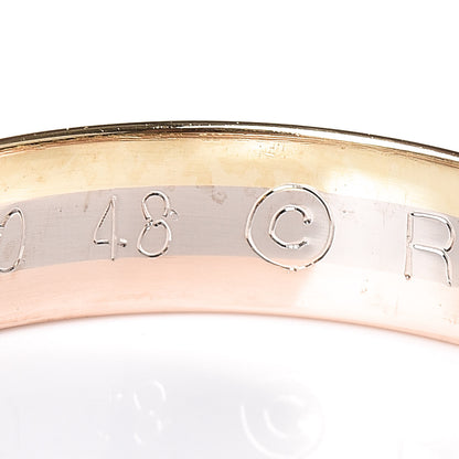 Cartier 18K Pink White Yellow Gold 3.5mm Vendome Louis Cartier Wedding Band Ring 48 4.5 5 of 7