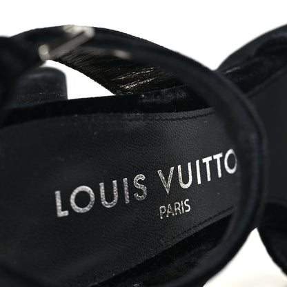 Louis Vuitton Calfskin Maya Platform Sandals 36 Black 8 of 10