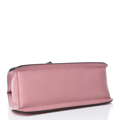 Gucci Cellarius Calfskin Medium Bamboo Daily Flap Shoulder Bag Carmine Rose 4 of 8