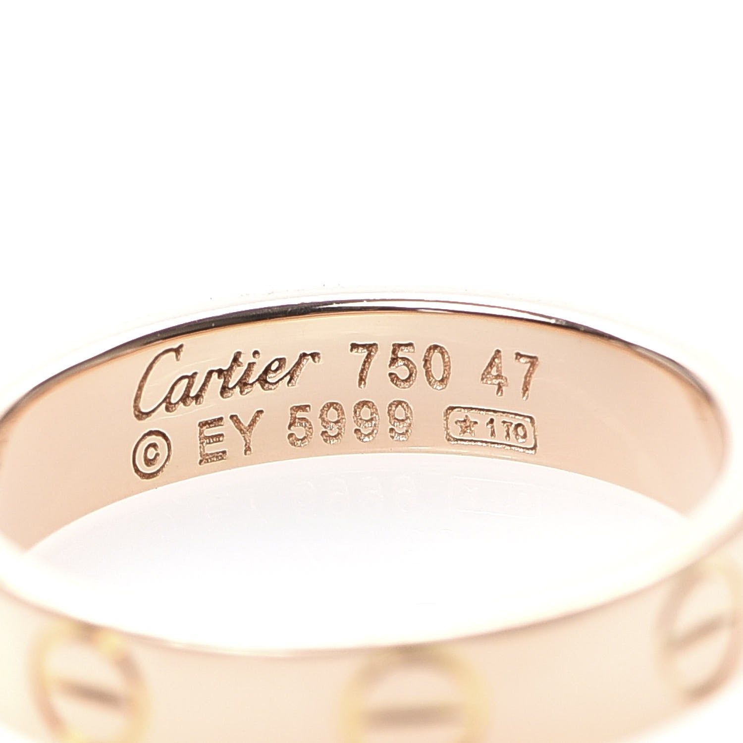 Cartier 18K Pink Gold 3.5mm LOVE Wedding Band Ring 47 4 4 of 5