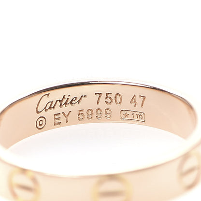 Cartier 18K Pink Gold 3.5mm LOVE Wedding Band Ring 47 4 4 of 5