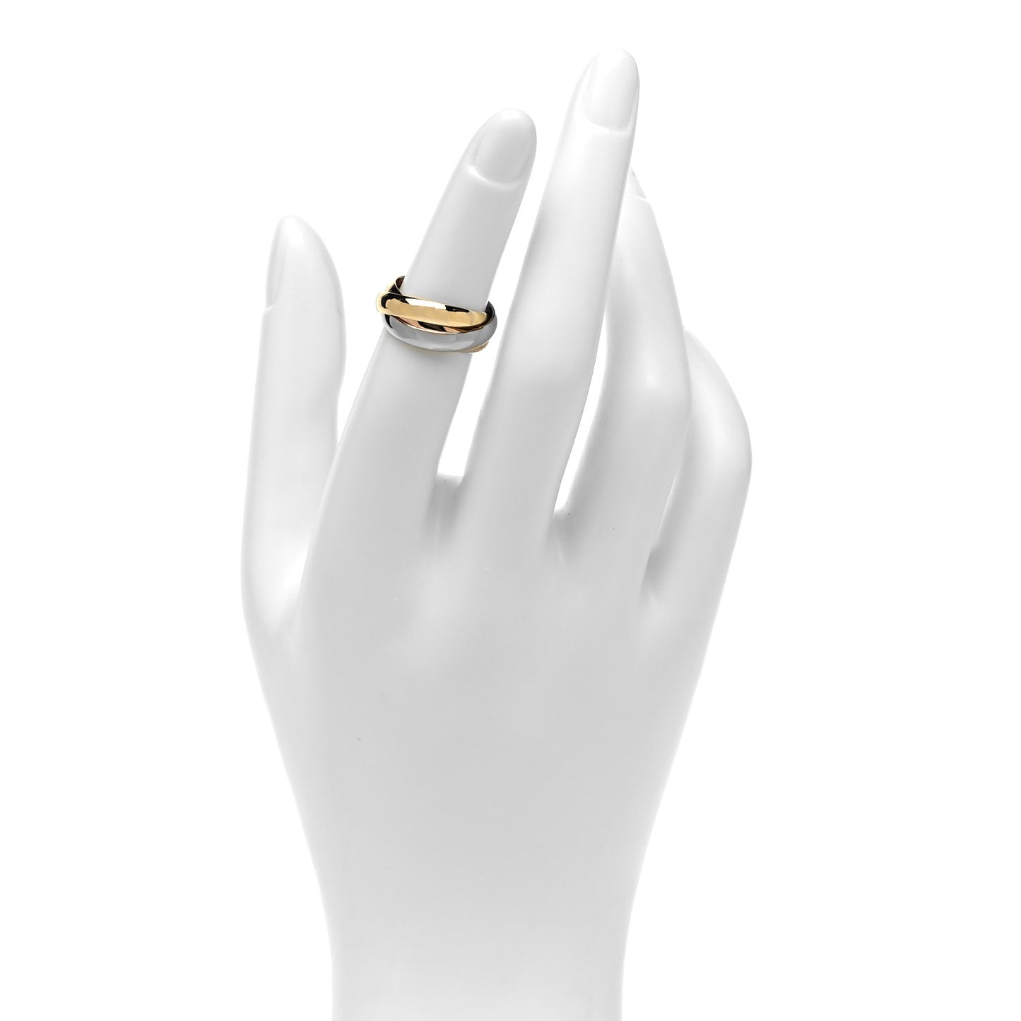 18K Pink Yellow White Gold Classic Trinity Ring 48 4.5