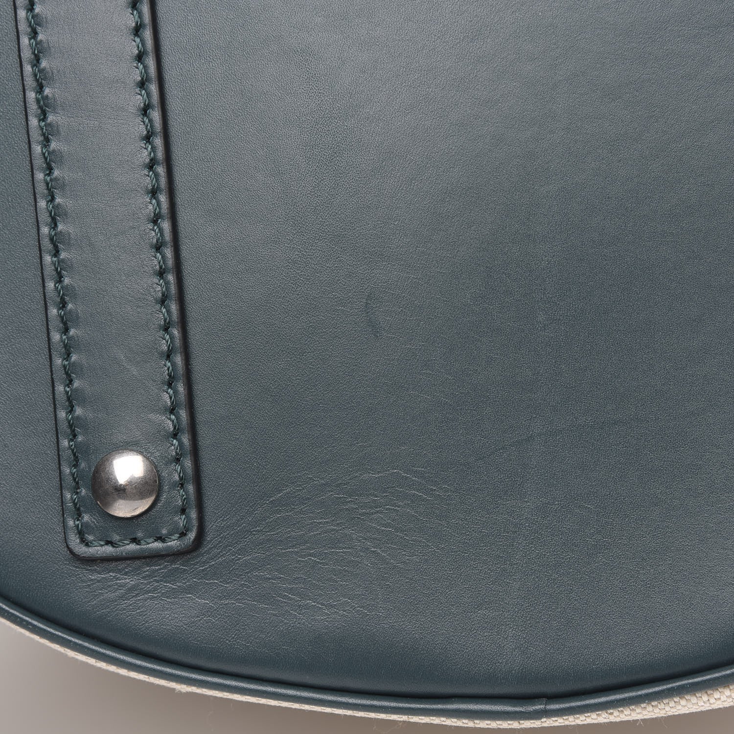 Burberry Calfskin Linen The Large Bucket Bag Dark Cyan 8 of 11
