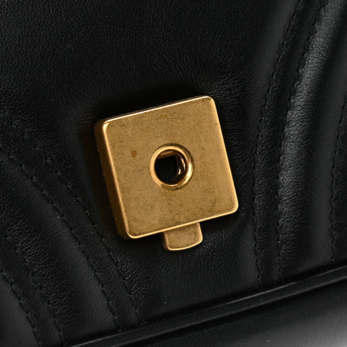 Calfskin Matelasse Mini GG Marmont Shoulder Bag Black