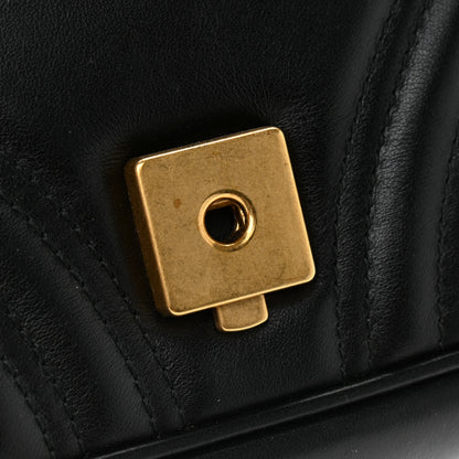 Gucci Calfskin Matelasse Mini GG Marmont Shoulder Bag Black 8 of 12