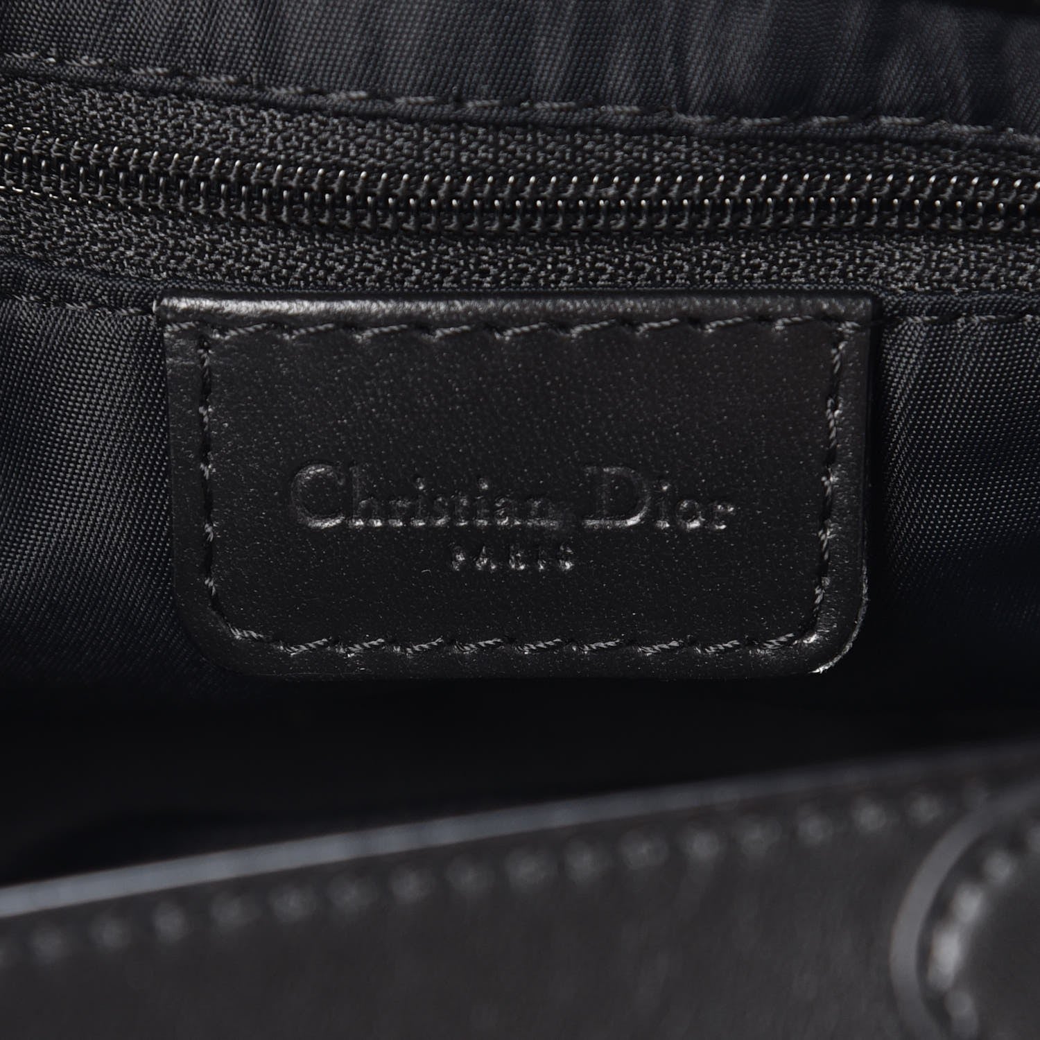 Christian Dior Monogram Saddle Bag Black 6 of 7