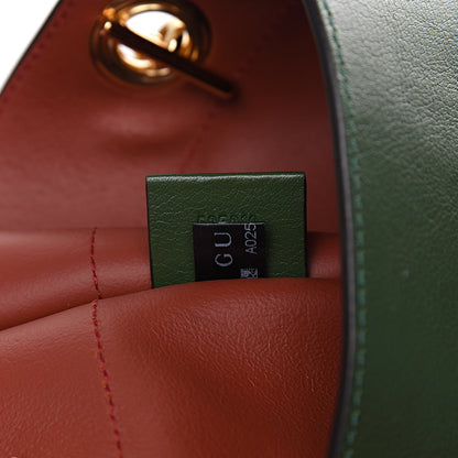 Gucci Suede Calfskin Large Rajah Chain Tote Hibiscus Red Green 8 of 14