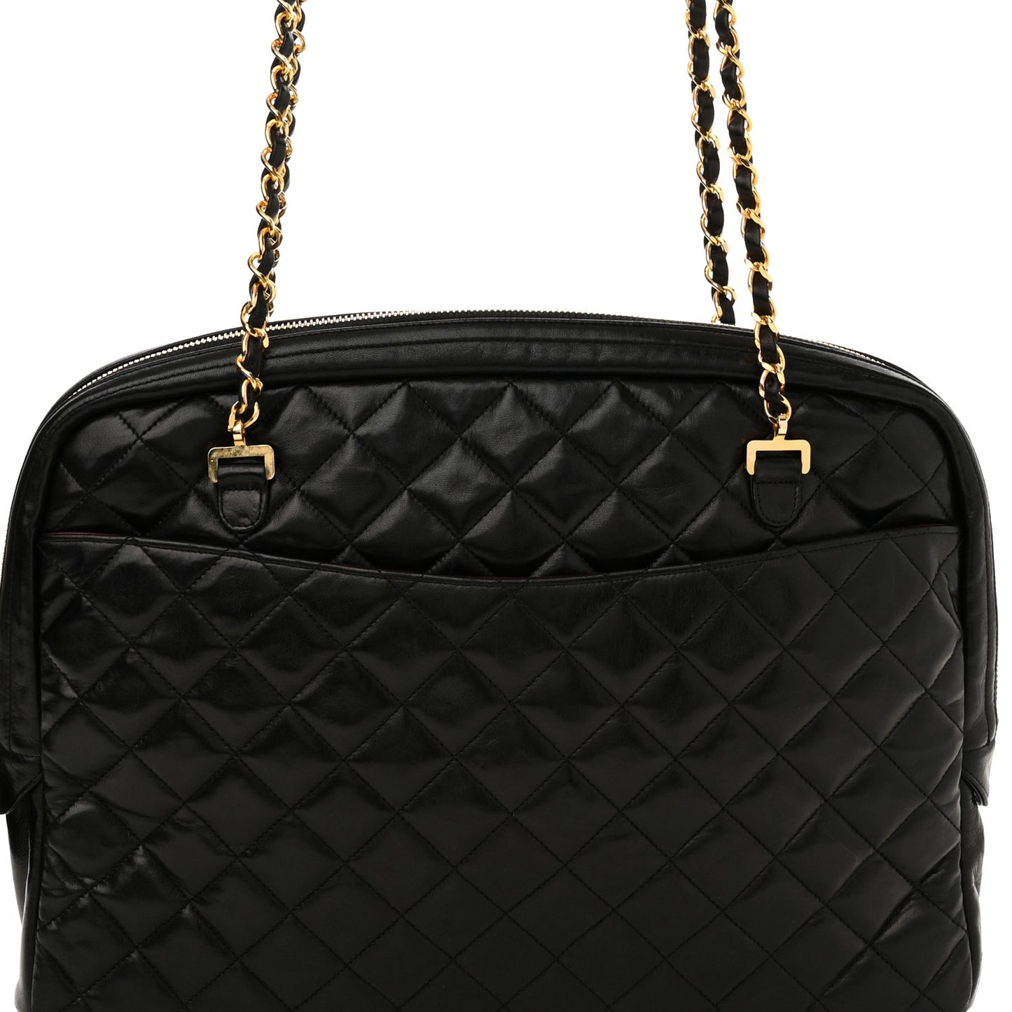 Calfskin Quilted In The Business Camera Bag Black