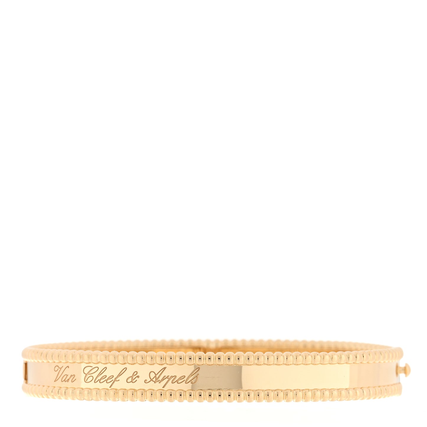 18K Yellow Gold Perlee Signature Bangle Bracelet M
