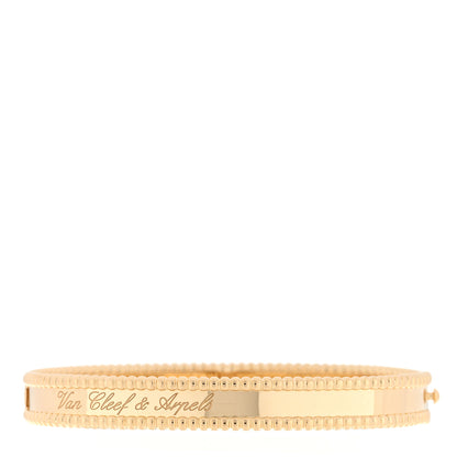 Van Cleef & Arpels 18K Yellow Gold Perlee Signature Bangle Bracelet M 1 of 3