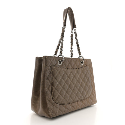 Chanel Metallic Caviar Quilted Grand Shopping Tote GST Bronze 3 of 10