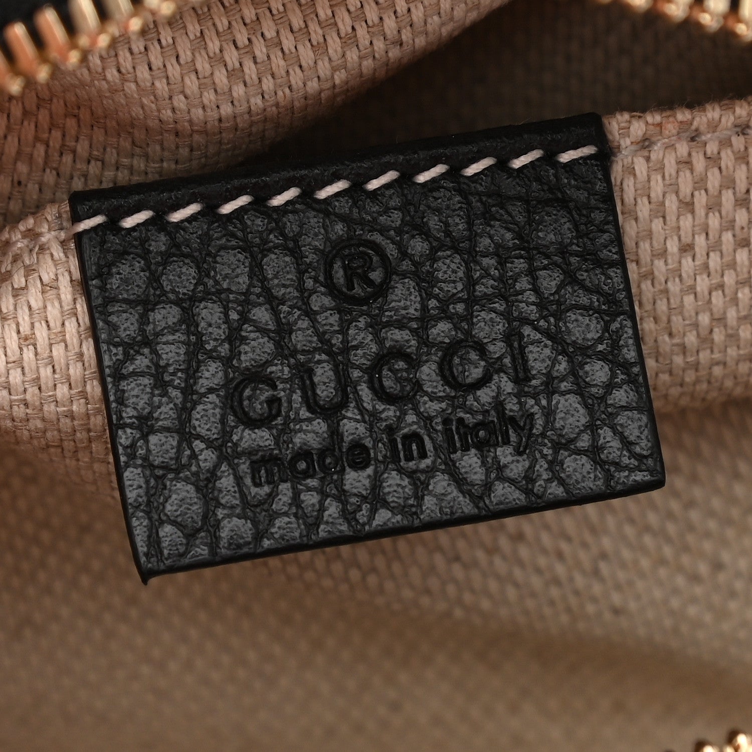 Gucci Dollar Calfskin Bi-Color Small Soho Disco Bag Mystic White Black 6 of 9