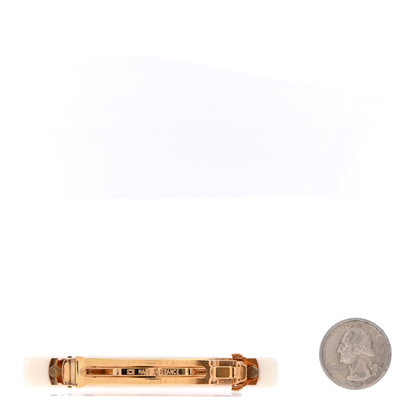 Resin Swarovski Inclusion Barrette PM White
