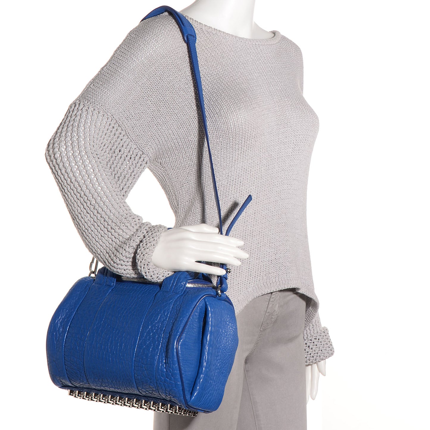 Pebbled Lambskin Rockie Royal w Silver Hardware