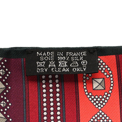 Hermes Silk Colliers De Chiens Twilly Vert Sapin Rouge Grenat 3 of 4