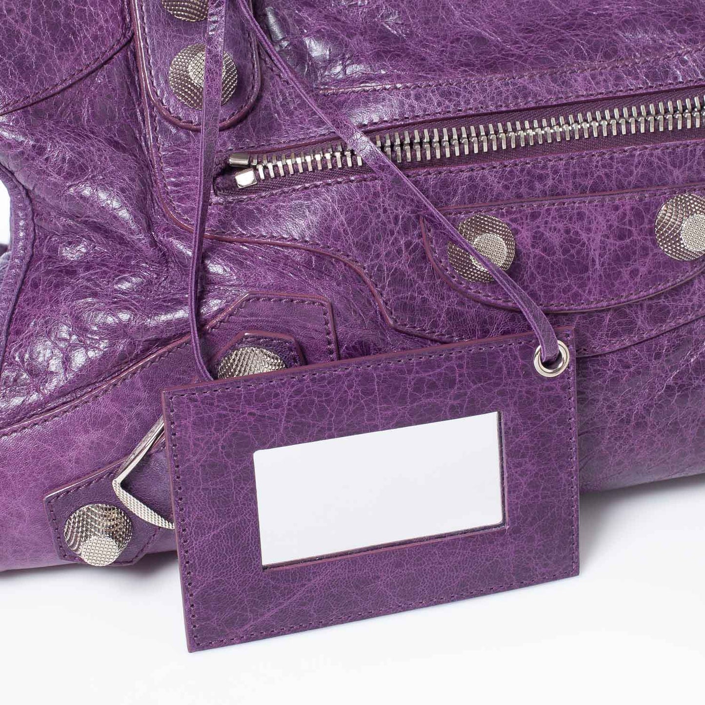Agneau Giant 21 Silver Hardware City Raisin Purple