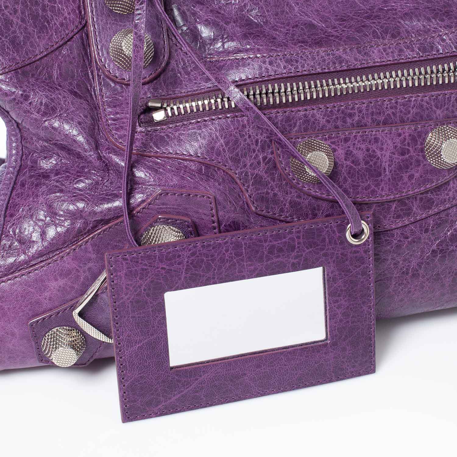 Balenciaga Agneau Giant 21 Silver Hardware City Raisin Purple 6 of 10