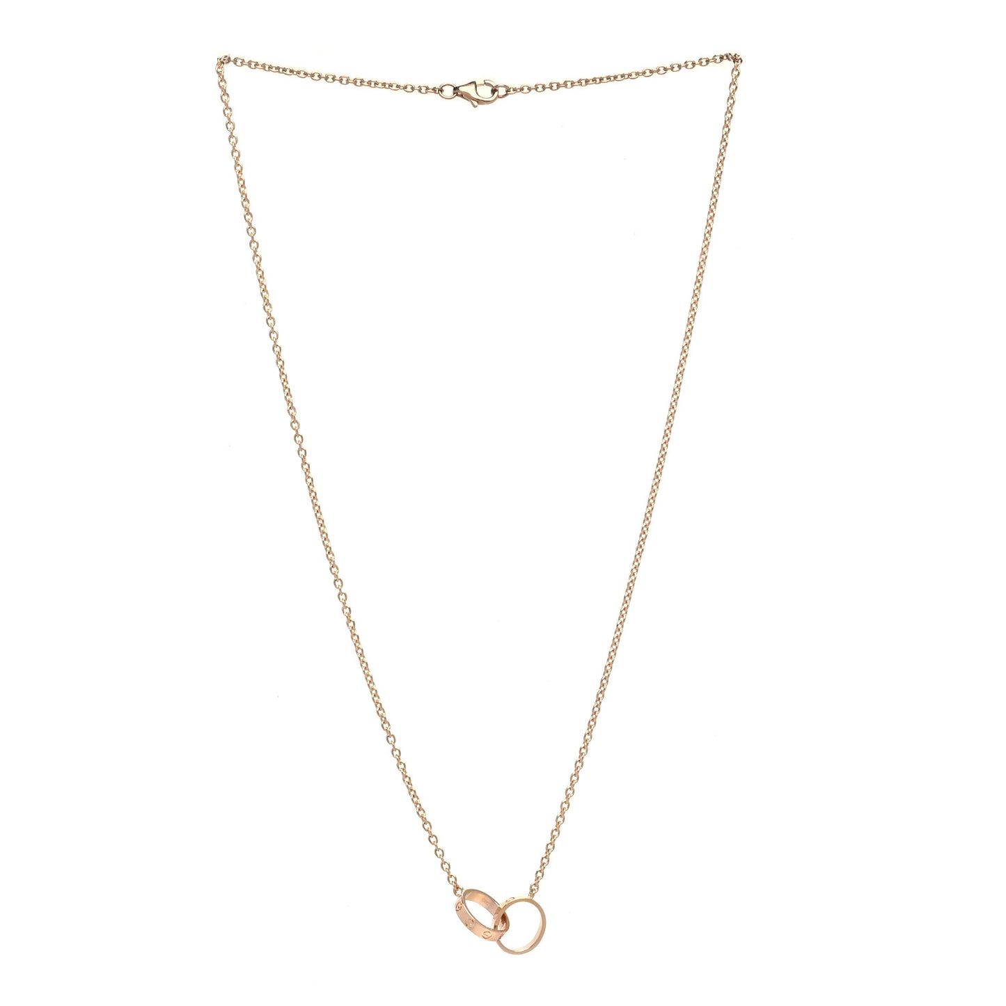 18K Pink Gold Interlocking LOVE Necklace