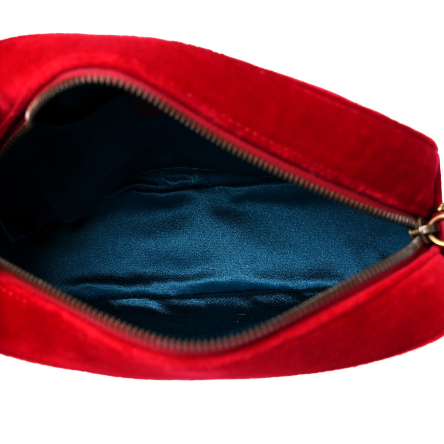 Velvet Matelasse Small GG Marmont Chain Shoulder Bag Hibiscus Red