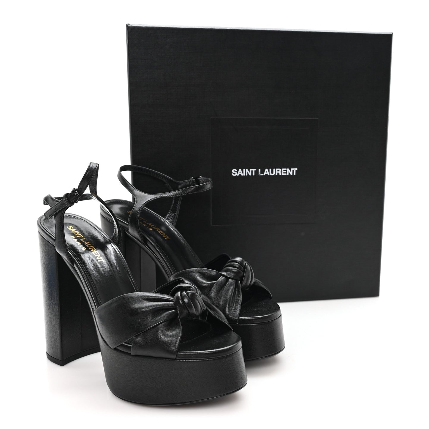 Vendome Bianca 85 Platform Sandals 37.5 Black