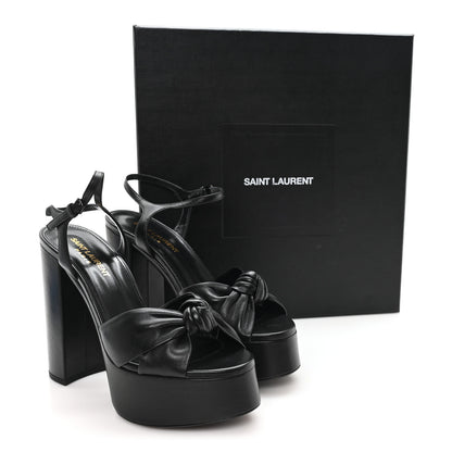 Saint Laurent Vendome Bianca 85 Platform Sandals 37.5 Black 10 of 10