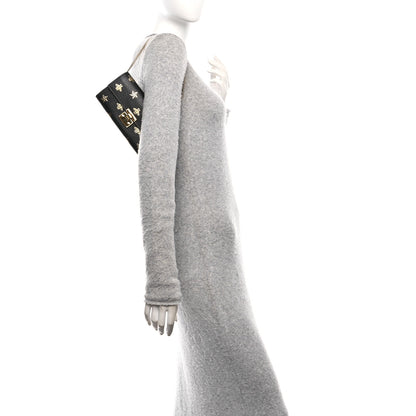 Gucci Grained Calfskin Bee Star Continental Chain Wallet Black 2 of 11