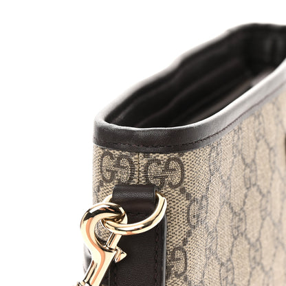 Gucci GG Plus Monogram Medium Flat Messenger Bag Dark Brown 12 of 13