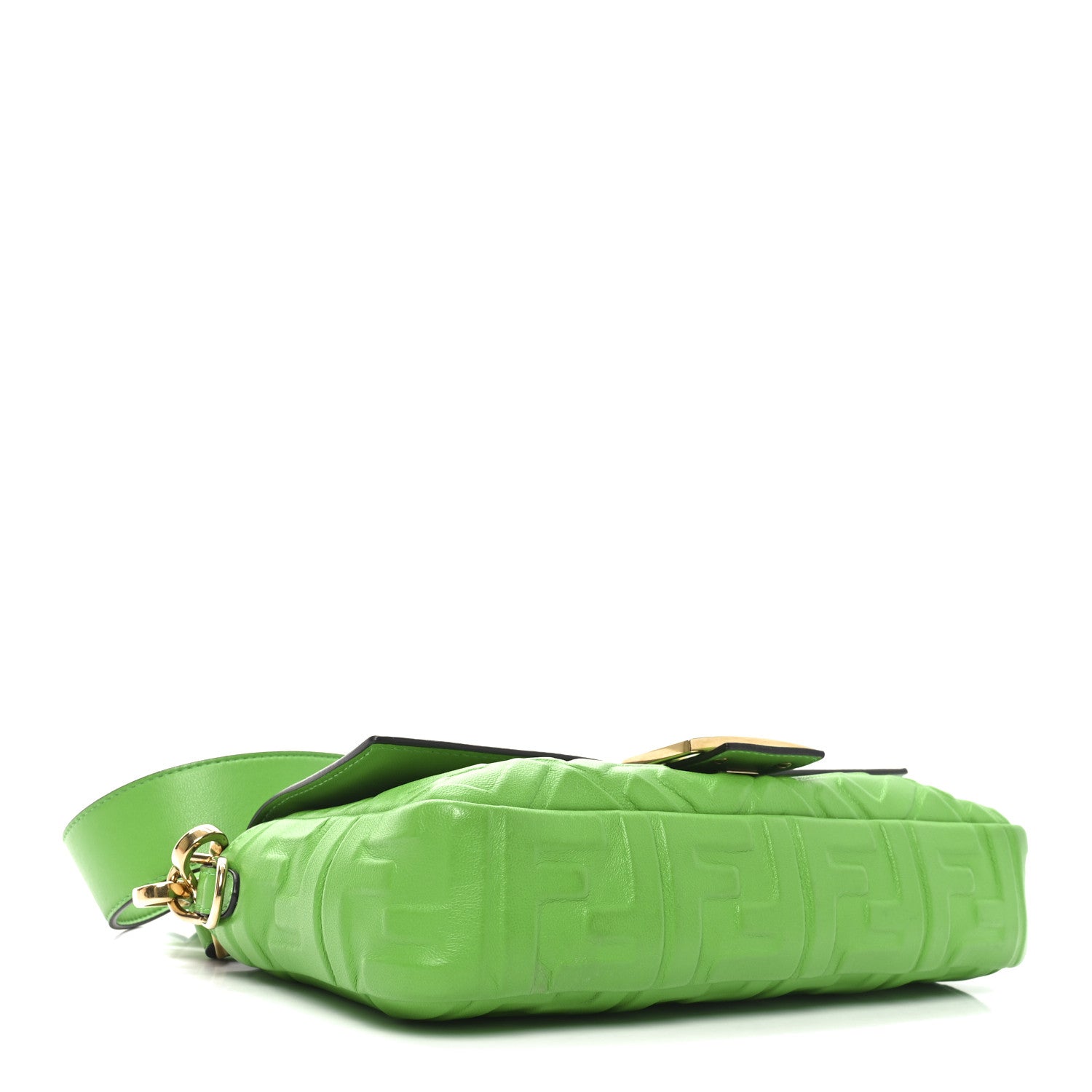 Fendi Nappa FF 1974 Embossed Baguette Tomatillo 4 of 10