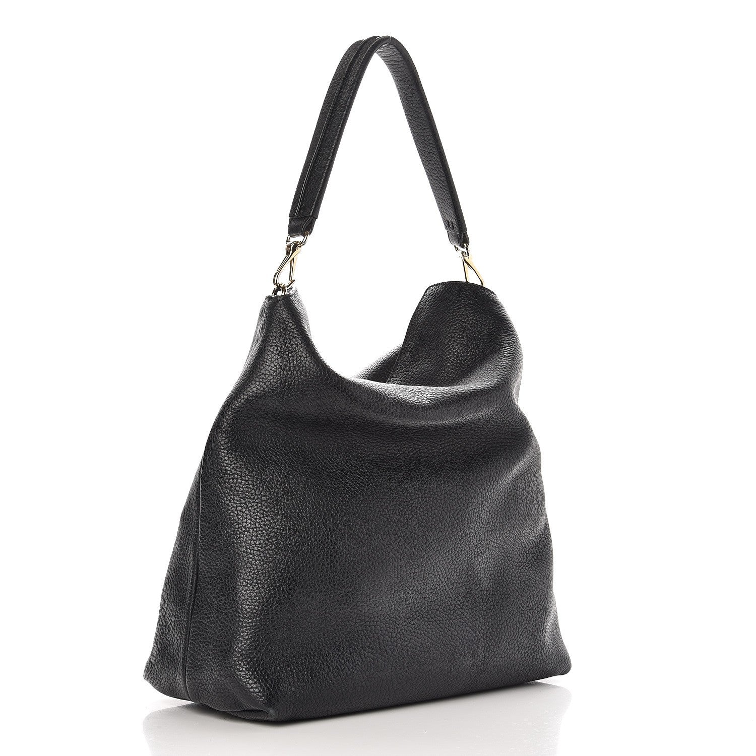 Burberry Grainy Calfskin Medium Cale Hobo Black 3 of 14