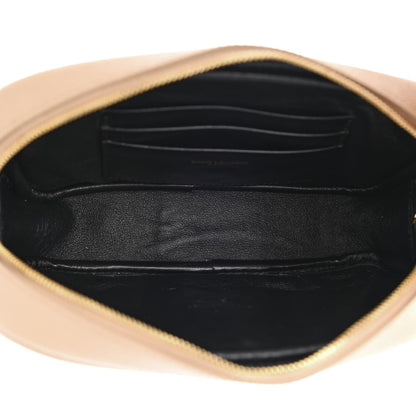 Saint Laurent Grain De Poudre Matelasse Monogram Mini Lou Camera Bag Dark Beige 5 of 10