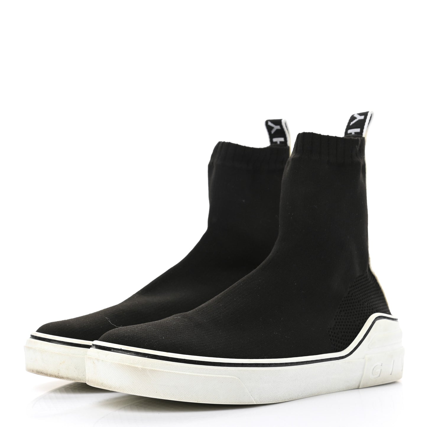 Technical Canvas Knit Mens George V Sock Sneakers 41 Black