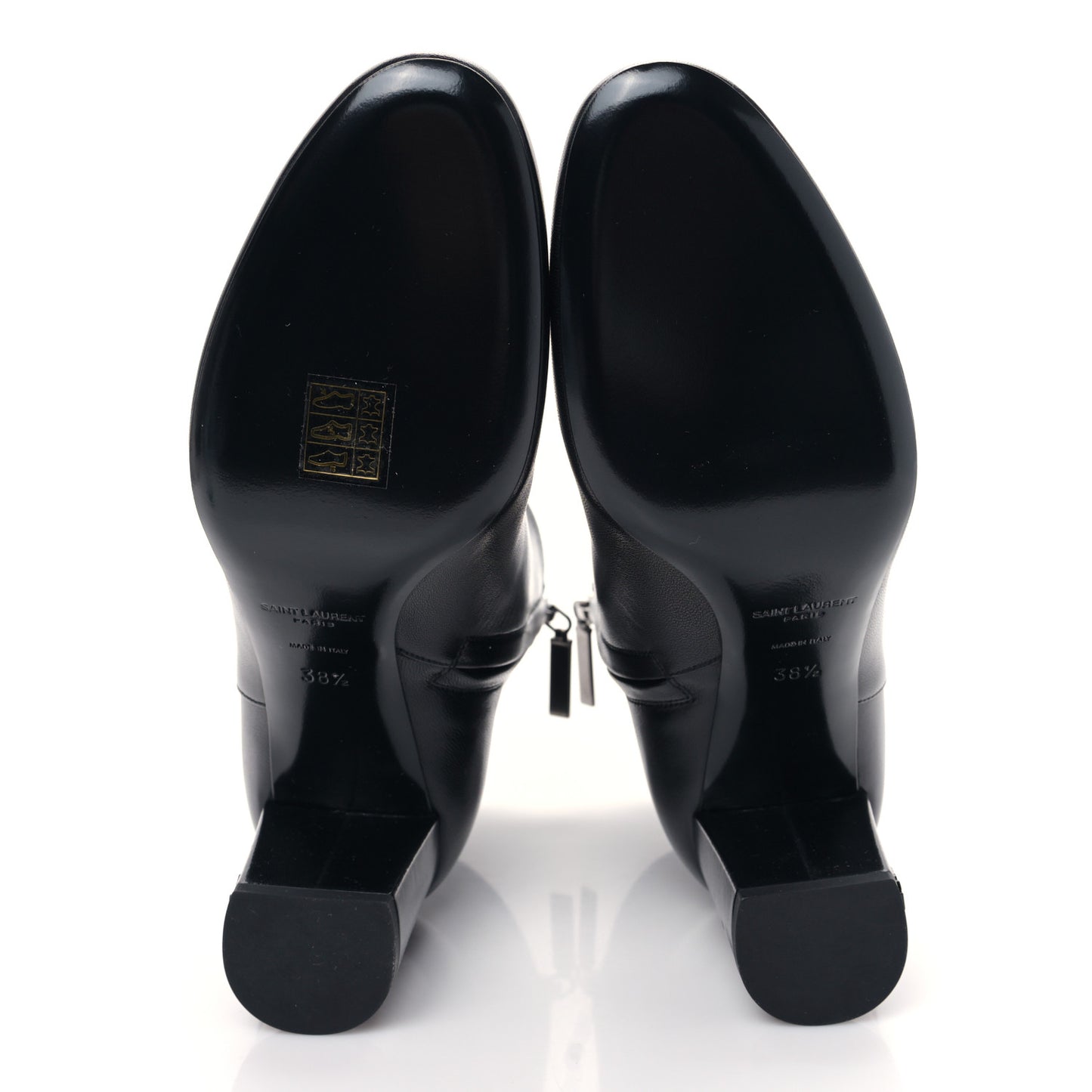 Nappa Vendome Loulou Ankle Zip Boots 38.5 Black