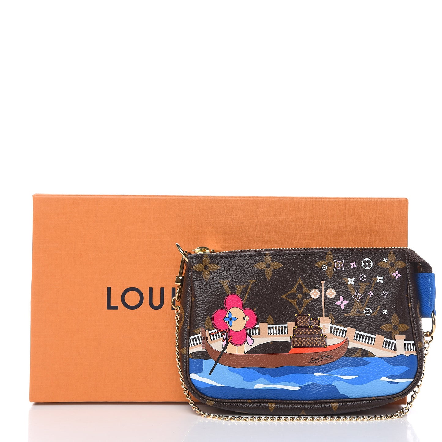 Monogram 2019 Christmas Animation Mini Venice Pochette Accessories Blue