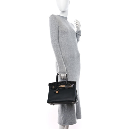 Hermes Taurillon Novillo Shiny Niloticus Crocodile Birkin Touch 30 Black 2 of 12