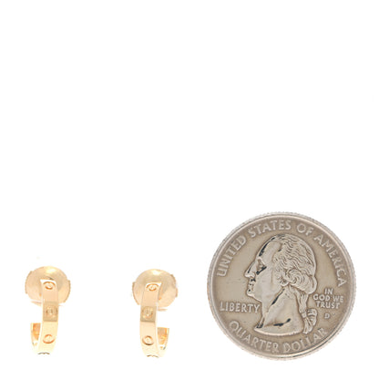 Cartier 18K Yellow Gold Small LOVE Hoop Earrings 2 of 6