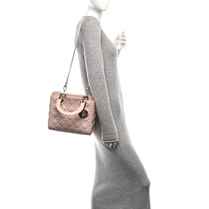 Christian Dior Lambskin Cannage Medium Lady Dior Light Pink 2 of 15
