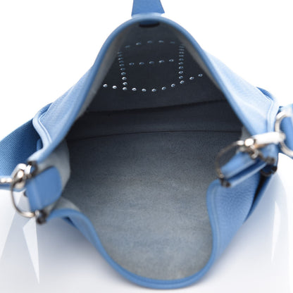 Hermes Taurillon Clemence Evelyne III PM Bleu Paradis 5 of 14
