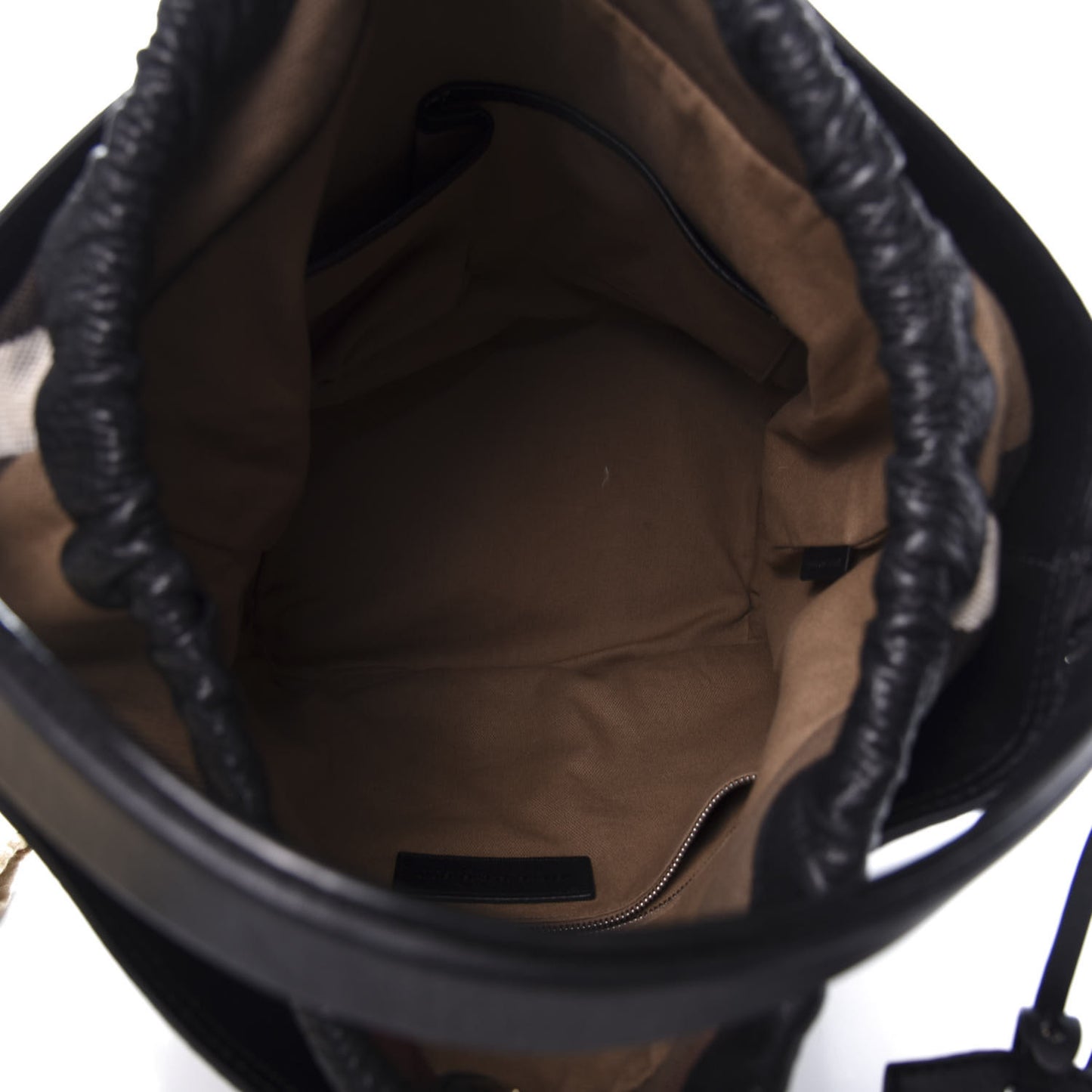 Grainy Calfskin Medium Check Ashby Hobo Black