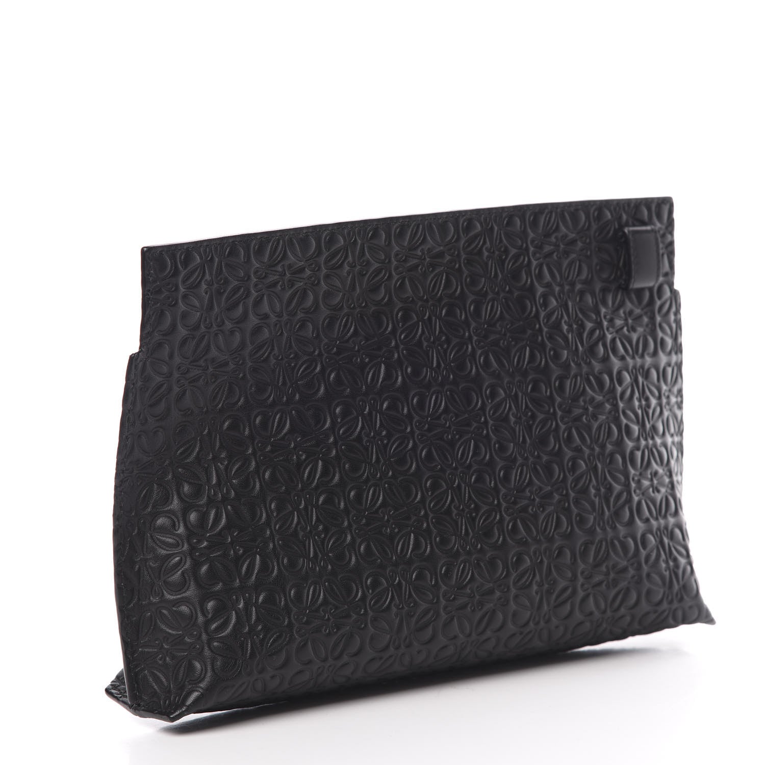 Loewe Calfskin Embossed Medium Repeat T Pouch Black 3 of 8