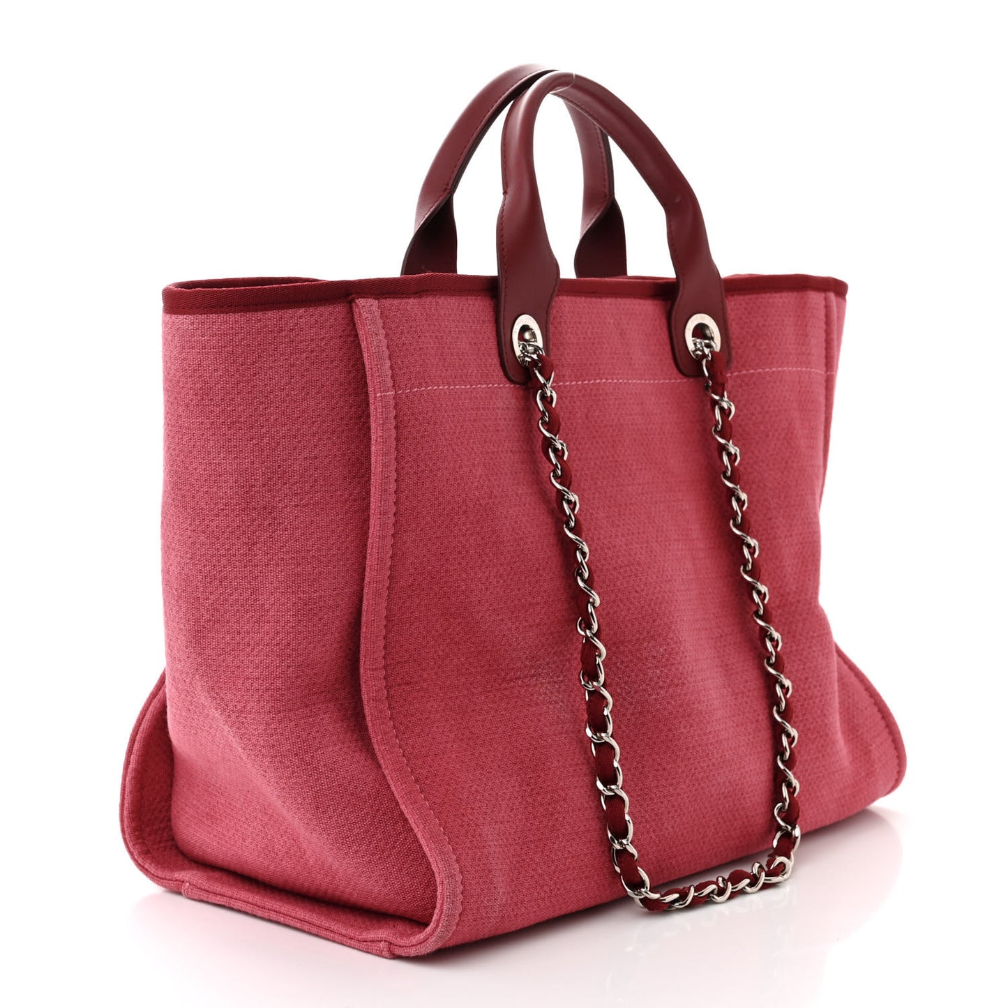 Canvas Medium Deauville Tote Red