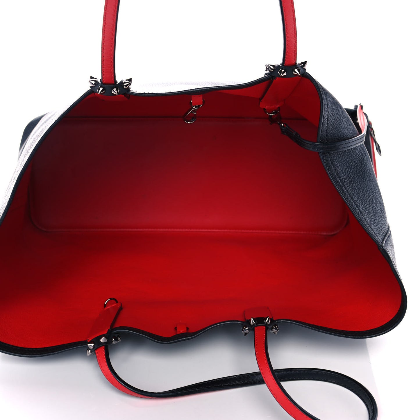 Calfskin Spikes East West Cabata Tote Black