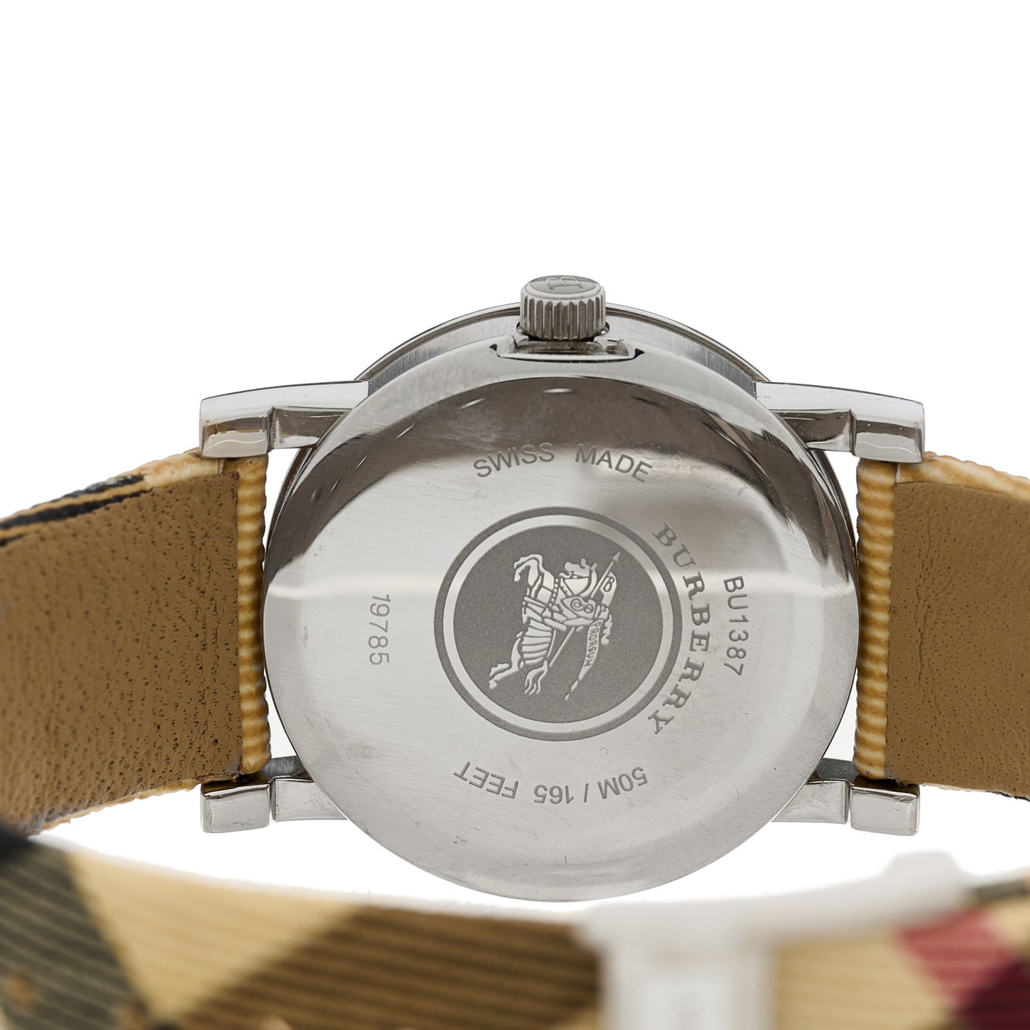 Stainless Steel Calfskin 28mm Heritage Nova Check Quartz Watch BU1387