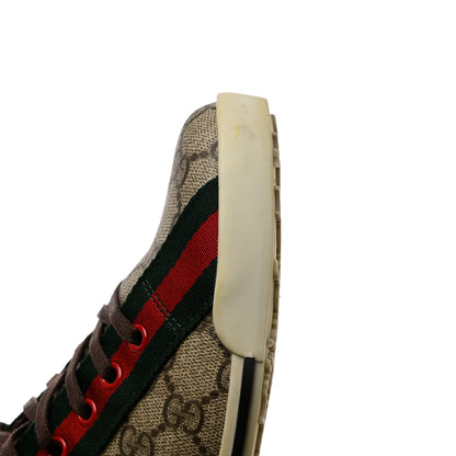 Gucci GG Monogram Web Womens Script Sneakers 38.5 Brown 9 of 13