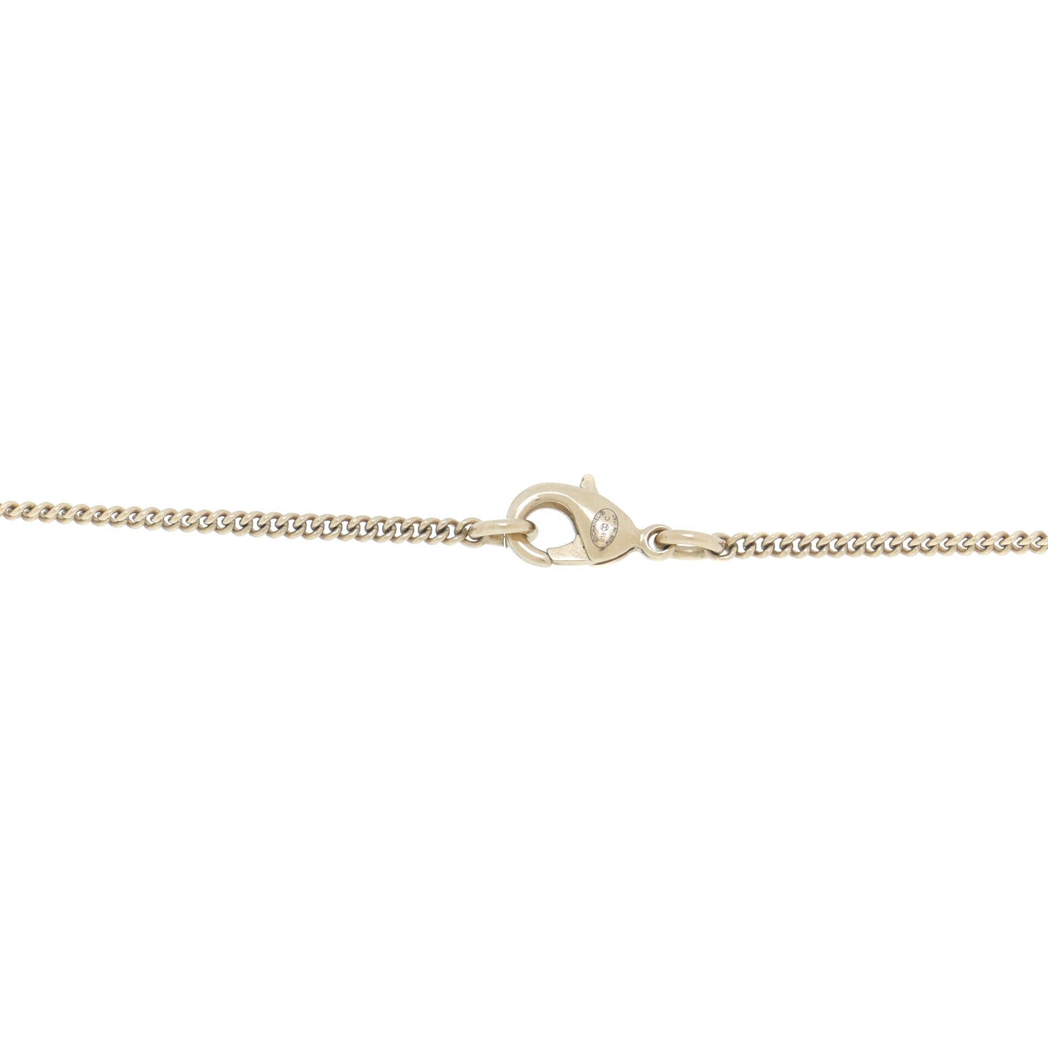 Chanel Baguette Crystal Quilted CC Pendant Necklace Gold 5 of 5