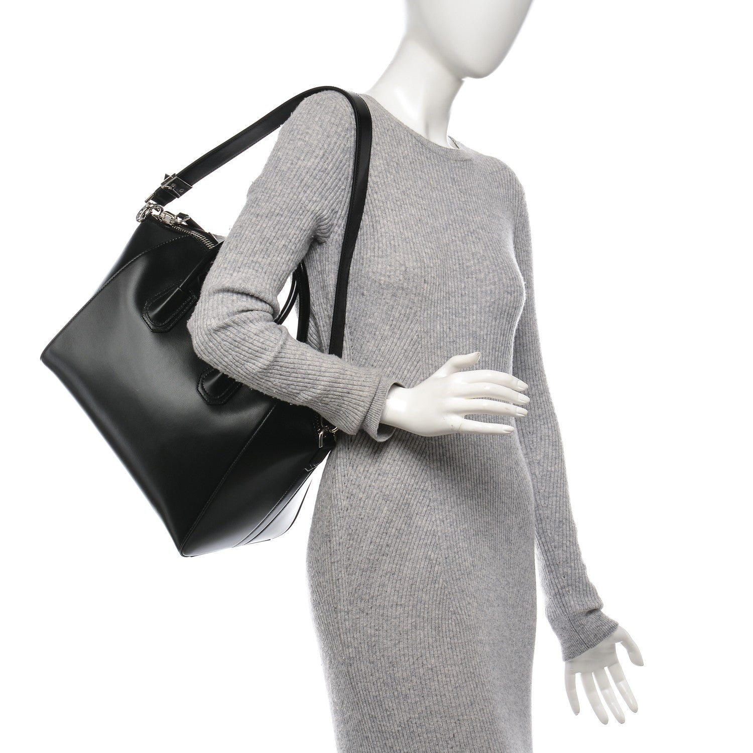 Givenchy Shiny Lord Calfskin Medium Antigona Black 2 of 7