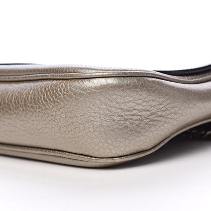 Gucci Metallic Pebbled Calfskin Medium Soho Flap Crossbody Golden Beige 10 of 11