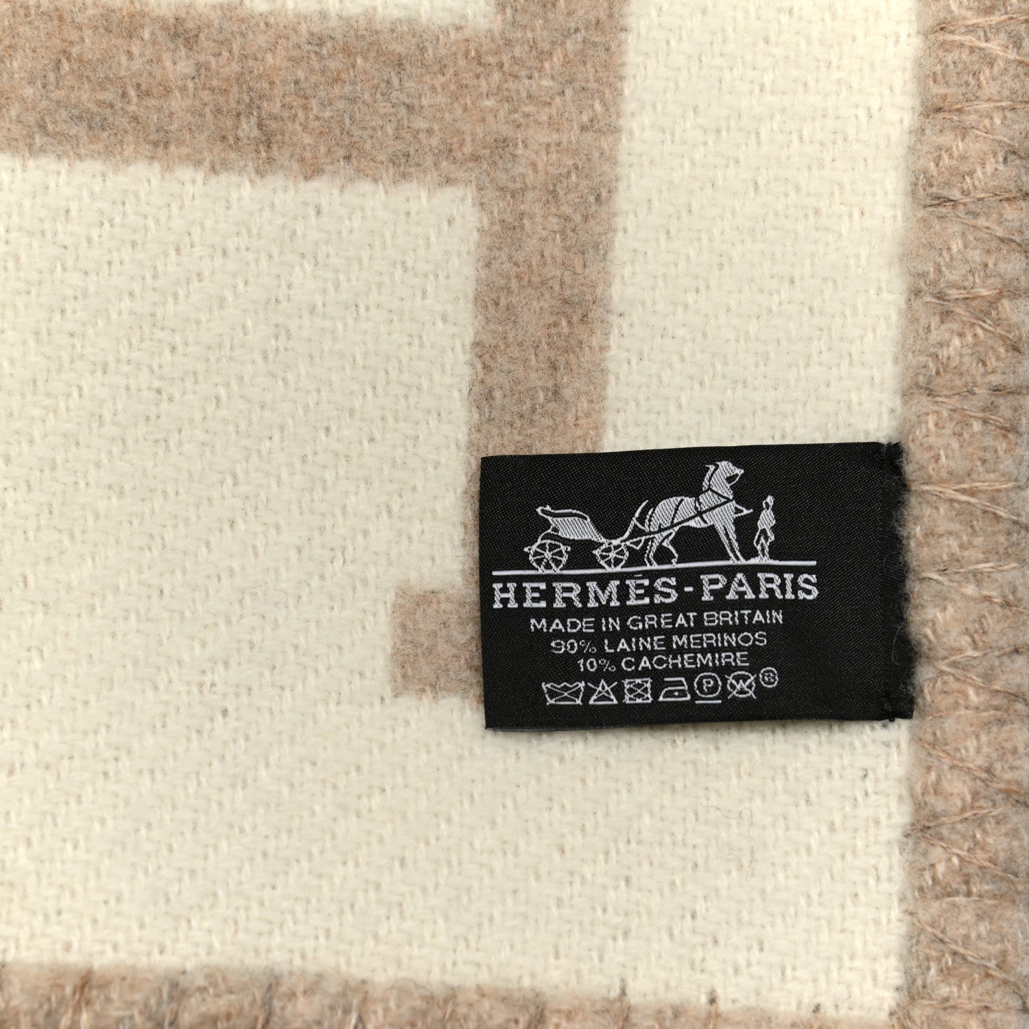 Hermes Wool Cashmere Avalon III Blanket Coco Camomille 3 of 3